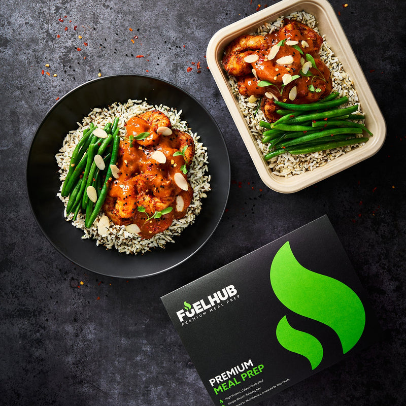 Prawn Tikka with Spring Onion Rice & Spiced Green Beans