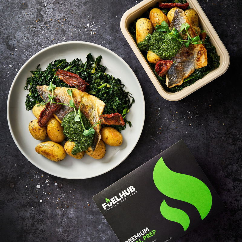 Pesto Sea Bream - with herby new potatoes, cavolo nero & Sunblush® tomatoes
